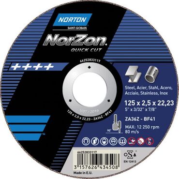 Cutting disc cup NORZON QUICK CUT, steel/stainless steel